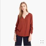 J.Crew New Point Sur drapey open V-neck top Black Photo 2