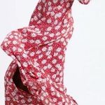 ZARA  Red Floral Daisy Print Midi Dress Red White size S Photo 1