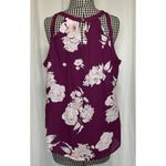 Roz & Ali Women’s Candies Floral Raspberry Size L Sleeveless Blouse Photo 1