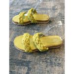 Marc Fisher  Jaime Lime Green Flat Espadrille Slip On Sandal Size 7 Photo 2