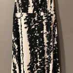 Apostrophe  Black And White Halter Neck Tie Neck Backless Dress Size Medium Photo 0