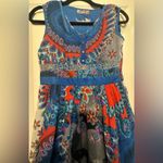 Desigual  Floral Paisley Print Dress in Blue and Red Photo 6