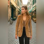 Ah! Austin Hill Women’s Velvet Blazer Camel Tan Academia Equestrian 14 Photo 14