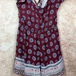 Band of Gypsies Paisley Romper - Burgundy - size S Photo 12