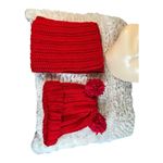 Handmade Bright Red (some gold touches) Crochet Hat & Scarf Set Cozy & Stylish Photo 7