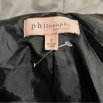 Philosophy  Black Faux Leather Moto Jacket Size 2 Photo 5