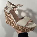 Anthropologie Arden Cork Platform Sandals size 10 in White Leather Photo 0