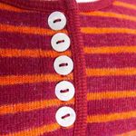 Free People red and yellow stripes wool cotton blend sweater dress, XS Photo 8