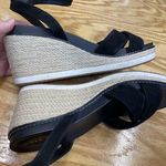 Cole Haan  Cloudfeel Espadrille Wedge Sandals Women's 9.5 B Black Ankle Strap S63 Photo 4