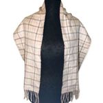 Weaver's Workshop Pale Pink Plaid Scarf Fringed Photo 0
