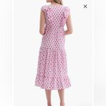 Hatley Aria Ruffle Cotton Blend Pink Midi Dress Size Medium Photo 1