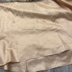 Sherry Haute Couture Y2K Silk Beaded Sequin Gemstone Animal Print Halter Gown Tan Size 4 Photo 12