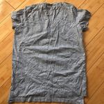 ZARA  T Shirt Cotton Gray V Neck Short Sleeve Size Small Excellent Condition Photo 2