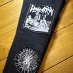 Current Mood Dolls Kill Stitch Lace-Up Patchwork Jeans black stretch denim s Photo 11