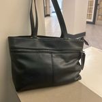 Simply Vera, Vera Wang Simply Vera Wang Sleek Black Leather Tote Bag like new!! Gorgeous Photo 4