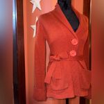Vintage 70’s Skiva INT Women's Rust Sweater with Belt Orange Size L Photo 3