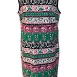 Talbots Size 14 Shift Dress Fringe Colorful Floral Sleeveless Preppy Photo 0