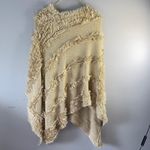 Charlie Paige  Cream Textured Poncho Photo 4