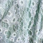 Lulus Floral Lace Sleeveless Tiered Maxi Dress Small Sea Foam Green Coquette Photo 9