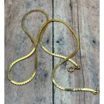 Gold Tone Herringbone Double Strand Chain Necklace Convertible 2 Chains 17" 21" Photo 11