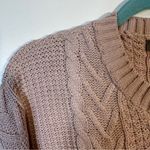 Natural Reflections Natural Cable Knit Pullover Sweater Womans Small Beige Photo 2