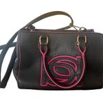 Bebe  Purse Shoulder Y2K Steam Punk Witchy Grunge Goth Emo Black Pink Bar… Photo 1