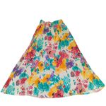 Vintage Michelle Stewart Skirt‎ Set Women's 4/6 Bright Maximal Floral Maxi Flowy Pink Photo 3