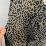 Loft , gray and‎ black leopard print, short sleeve flowy top size medium Photo 1