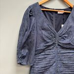 Tanya Taylor  Pansy Ruched Denim Flounce Mini Dress 8 Photo 5