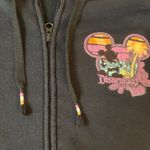 Disney ‎ Women's XL black zip up hoodie. Y2K. Anniversary. Bright colors Photo 8