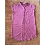 Wonderly  Women's Short Cap Sleeve Shirtdress Hamilton Pink Button Down S Photo 1