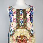 Johnny Was NWOT  Floral Sleeveless Ruffles Multicolor Mini Dress Size S Photo 2