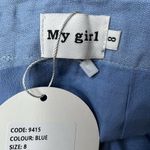 My Girl Blue Linen Blend A Line Skirt Size 8 AU / 4 US New Photo 2