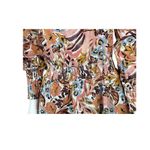 Girl and the Sun Floral Print Dress Off Shoulder Long Sleeve Tiered smocked Mini Pink Size L Photo 3