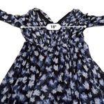 Monique Lhuillier RTR ML Melanie Black White & Blue Floral Maxi Dress Sz 10 Photo 11