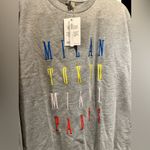 NWT ASOS Maternity Lounge City Oversized Sweatshirt Milan Tokyo Miami Paris Gray Size undefined Photo 4