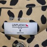 UNTUCKit Dorie Button Down Cheetah Print Shirt Black Size 8 Photo 4