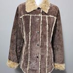 wilson's leather Maxima  Brown Suede Fur Lined Penny Lane Jacket Size Large Photo 4