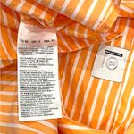 Bogner Shirt Womens XL (12) Button Up Short Sleeve Orange/White Stripe Golf Orange Photo 5