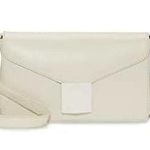 Vince Camuto NWT  Lefto Crossbody Bag Coconut Cream Leather Chic Sleek Magnetic Photo 0