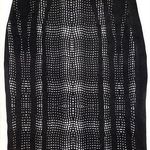 Diane Von Furstenberg  Women's Size 10 Black White Pencil Stretchy Skirt NWT $275 Photo 0
