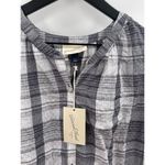 Universal Threads Universal Thread Blue & Grey Plaid Loose Fitting Blouse Size Small NWT Photo 2