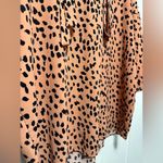 Sweet Claire  Woman’s Blouse Orange Black Spot (399) Photo 1