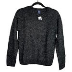 Gap  Boucle Sweater Size XS Black White Pullover‎ Crew Neck NWT Photo 0