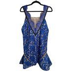 Three Floor Revolve Cobalt Blue Lace Mini Dress NWT Photo 2