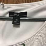 R&K Lace dress women’s size 16 floral print Xl Spring Summer White Pink Wedding Photo 9