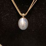 #404 Boutique Gold and Blue Pendant Necklace Photo 3