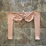 SKIMS  Long Sleeve Bikini Top Ochre Size Medium Photo 3