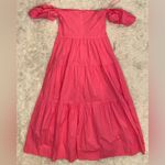 STAUD NWOT  Elio Puff-Sleeve Prairie button down midi pink dress sz 10 Photo 4