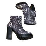 AllSaints Ana Snake Emobossed Lug Womens Boot Size US Size 7 NEW Black Photo 12